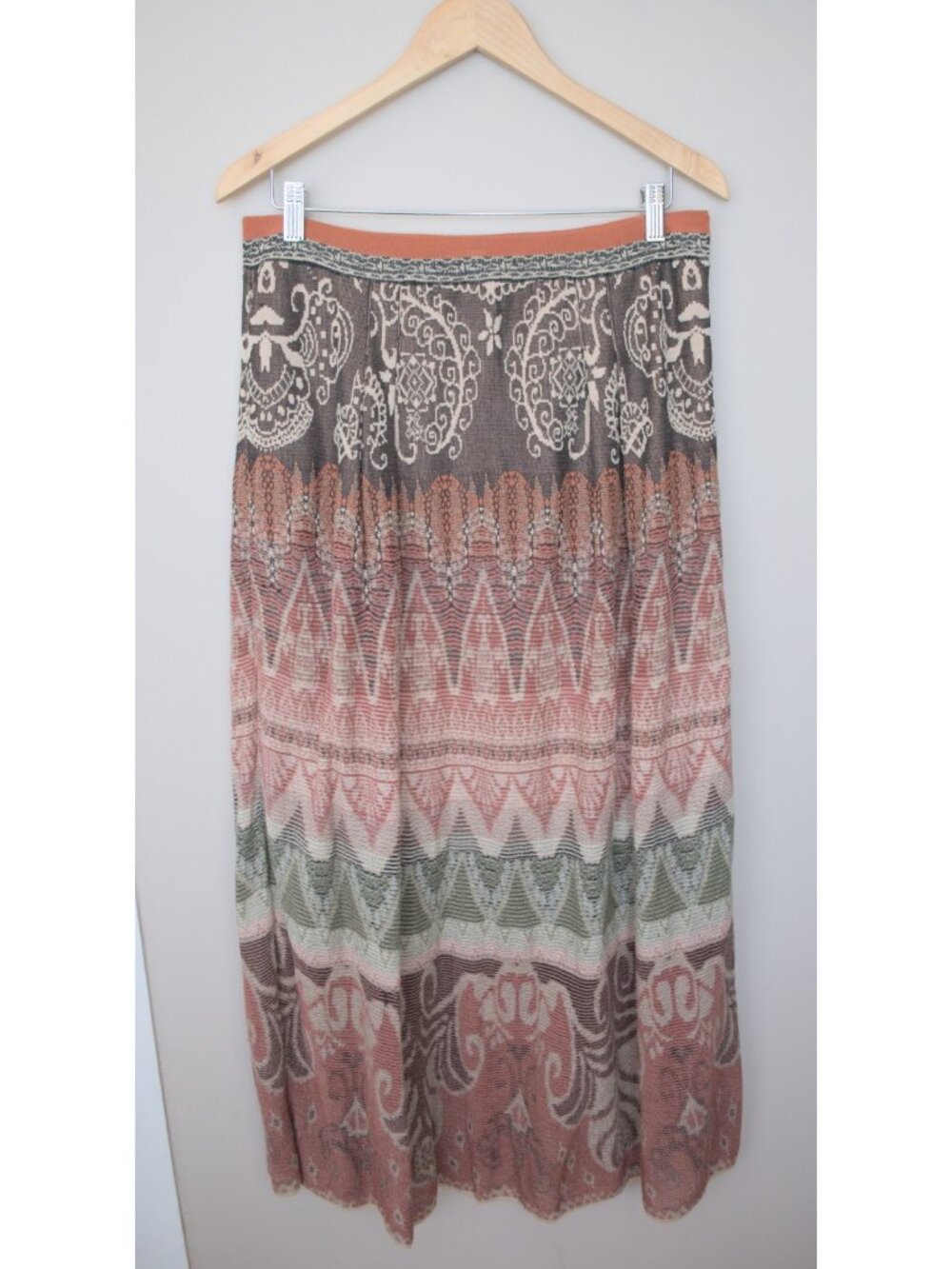 IVKO knit boho-style cotton blend skirt